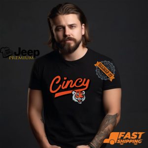 Cincy Football Tiger Script Shirt1