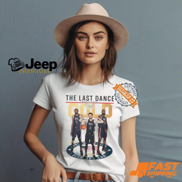 The Last Dance Paris 2024 Gold Stephen Curry T Shirt0