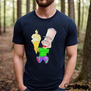 Joe Biden eating ice cream funny art shirt3