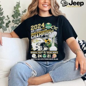 2024 Aer Lingus College Football Classic Champions Georgia Tech And Yellow Jackets Shirt