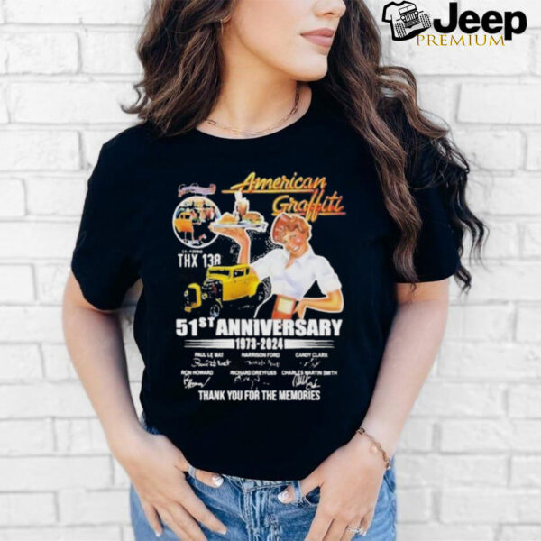 American Graffiti THX 138 51st Anniversary 1973 2024 Thank You For The Memories T Shirt