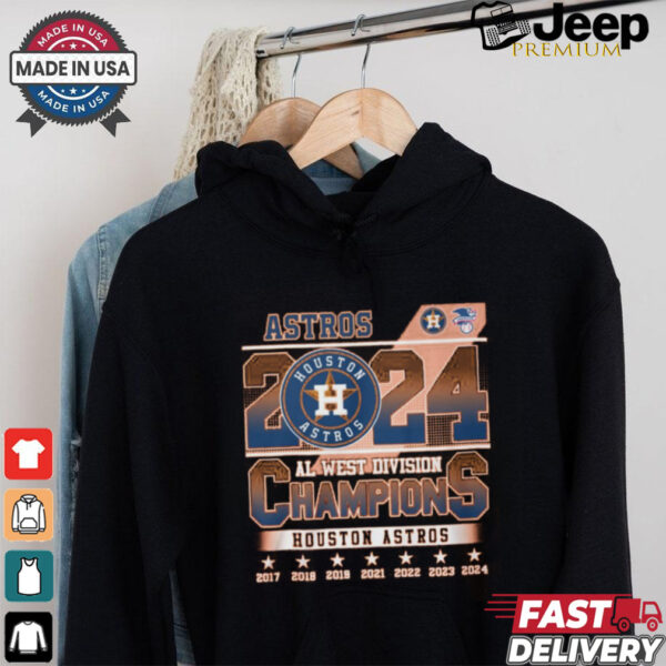 Astros 2024 al west divsion champion houston astros shirt