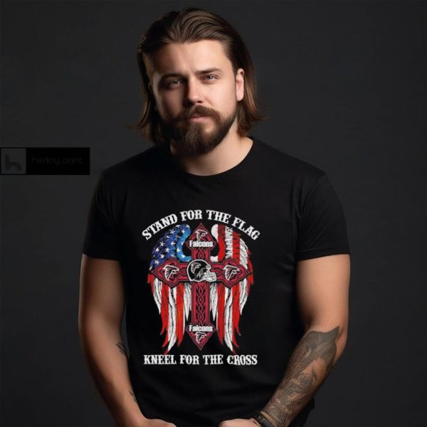 Atlanta Falcons Stand For The Flag Kneel For The Cross 2024 T shirt