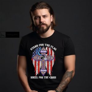 Baltimore Ravens Stand For The Flag Kneel For The Cross 2024 T shirt