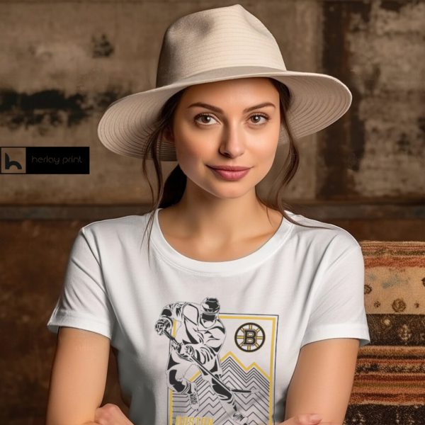 Boston Bruins Starter White Player Grid T Shirt