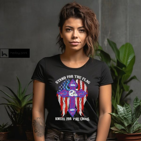 Buffalo Bills Stand For The Flag Kneel For The Cross 2024 T shirt