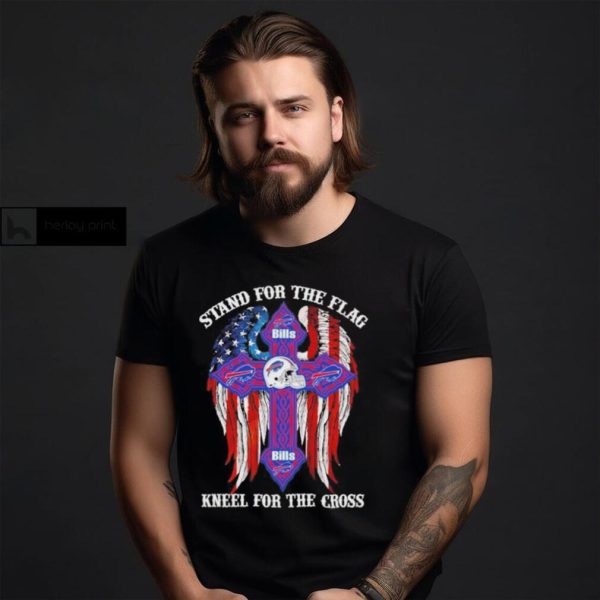 Buffalo Bills Stand For The Flag Kneel For The Cross 2024 T shirt