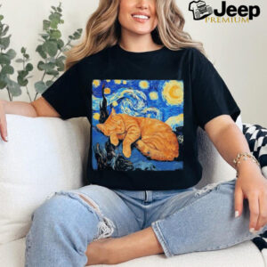 Cat Van Gogh Starry Night Shirt