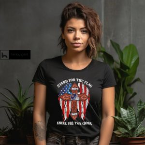 Chicago Bears Stand For The Flag Kneel For The Cross 2024 T shirt