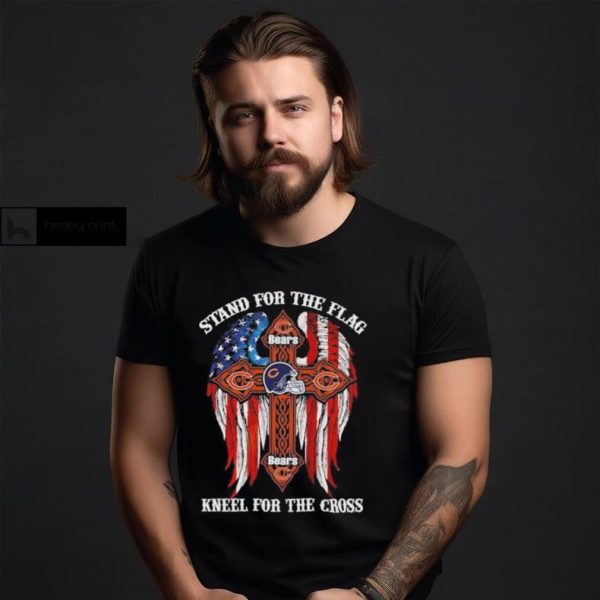 Chicago Bears Stand For The Flag Kneel For The Cross 2024 T shirt