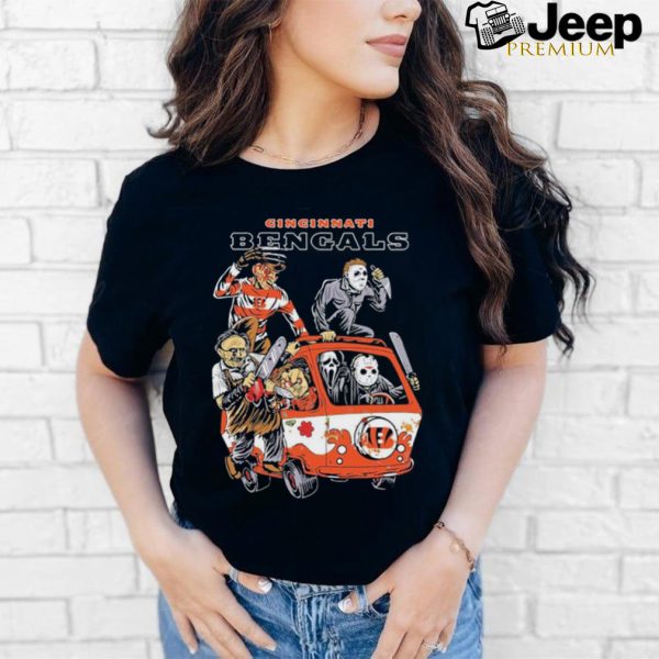 Cincinnati Bengals NFL Horror Characters Movie Hippie Halloween Shirt