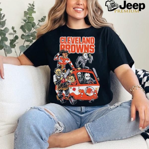 Cleveland Browns NFL Horror Characters Movie Hippie Halloween Shirt