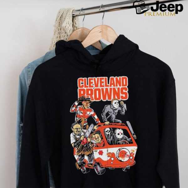 Cleveland Browns NFL Horror Characters Movie Hippie Halloween Shirt