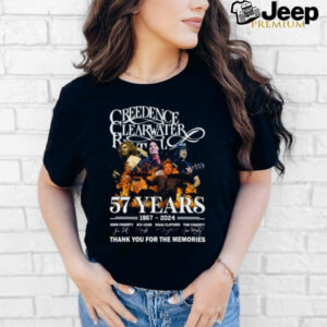 Creedence Clearwater Revival 57 year 1967 2024 thank you for the memories shirt