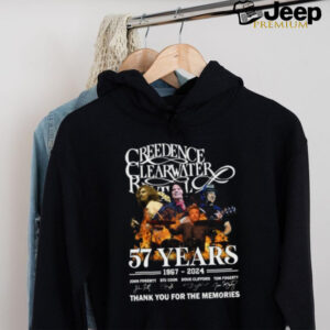 Creedence Clearwater Revival 57 year 1967 2024 thank you for the memories shirt