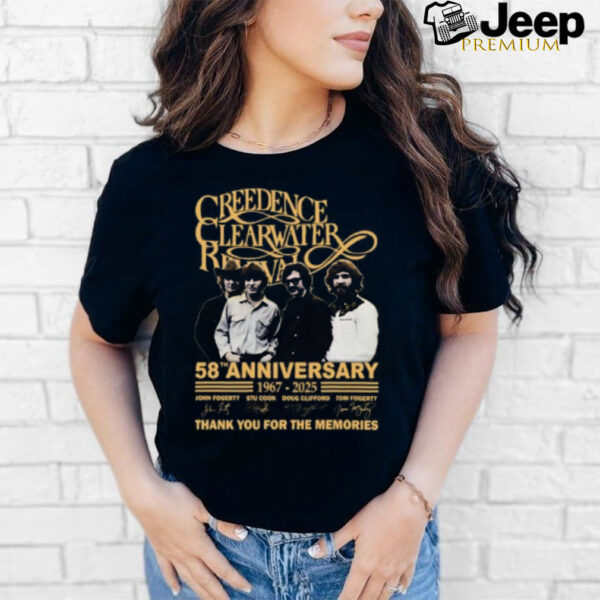 Creedence Clearwater Revival 58th anniversary thank you for the memories shirt