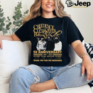 Creedence Clearwater Revival 58th anniversary thank you for the memories shirt