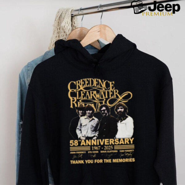 Creedence Clearwater Revival 58th anniversary thank you for the memories shirt