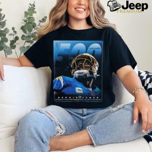 Derwin James Los Angeles Chargers 500 career tackles since the turn of the century shirt