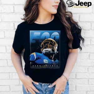 Derwin James Los Angeles Chargers 500 career tackles since the turn of the century shirt