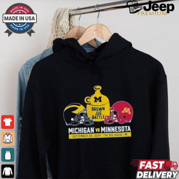 Design Brown Jug Battle Michigan Vs Minnesota 2024 Shirt