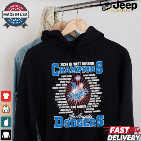 Design Los Angeles Dodgers 2024 NL West Division Champions Rosters Shirt