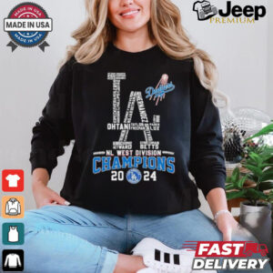 Design Los Angeles Dodgers Logo Players Names NL West Division Champions 2024 Shirt