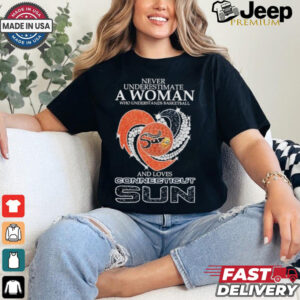 Design Never Underestimate A Woman Who Understands Basketball And Love Connecticut Sun Diamonds Shirt