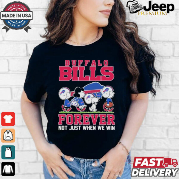 Design Peanuts Characters X Buffalo Bills Forever Not Just When We Win Shirt