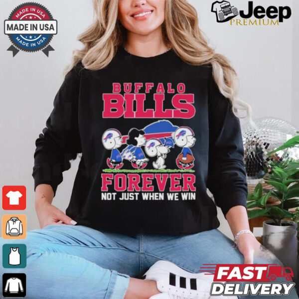 Design Peanuts Characters X Buffalo Bills Forever Not Just When We Win Shirt