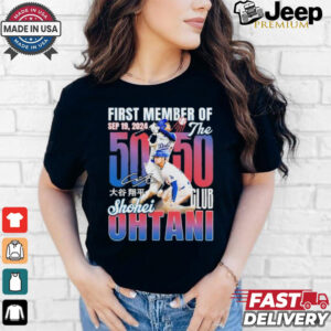 Design Shohei Ohtani First Member Of The 50 SB 50 HR Club Shirt