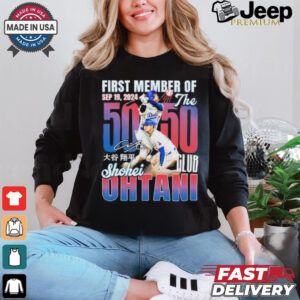 Design Shohei Ohtani First Member Of The 50 SB 50 HR Club Shirt