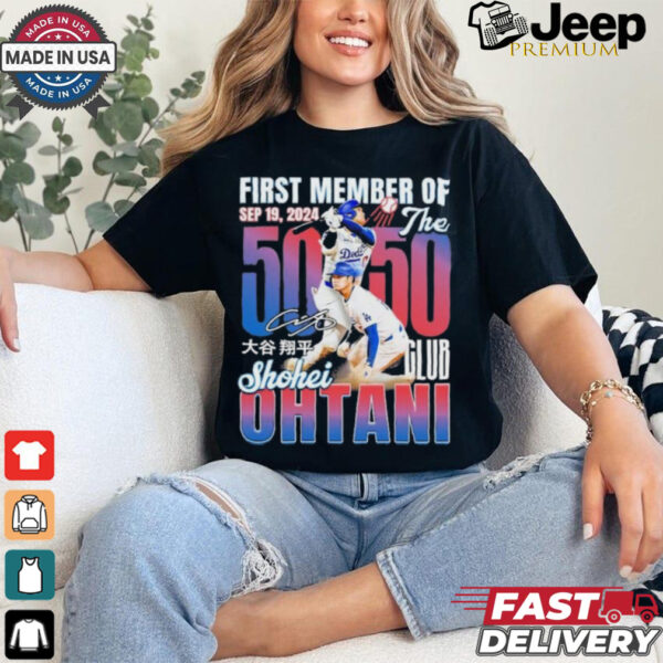 Design Shohei Ohtani First Member Of The 50 SB 50 HR Club Shirt