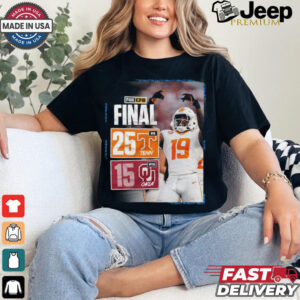 Design Tennessee Volunteers wins 25 15 Oklahoma Sooners football 2024 SEC opening final score shirt