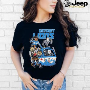 Detroit Lions NFL Horror Characters Movie Hippie Halloween Shirt