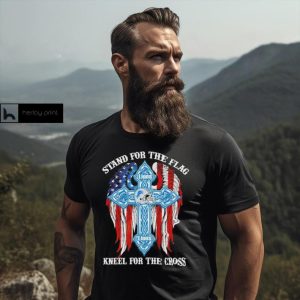 Detroit Lions Stand For The Flag Kneel For The Cross 2024 T shirt