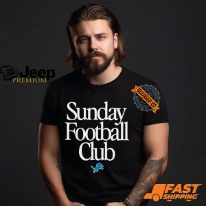 Detroit Lions Sunday Football Club Heavyweight T Shirt