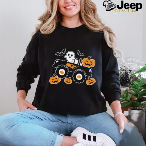 For Kids Boy Monster Truck Pumpkin Halloween T Shirt