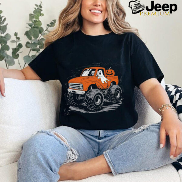 Halloween Shirt For Kids Boy Monster Truck Pumpkin Halloween T Shirt