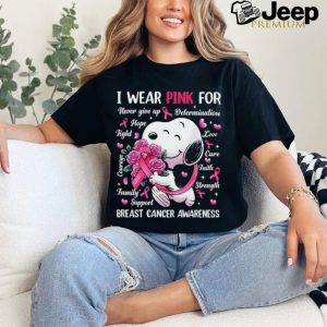 I wear pink for breast cancer a wareness shirt