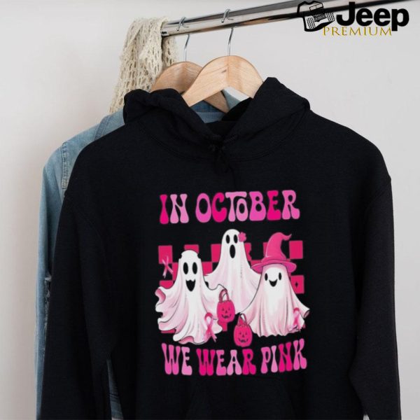 In October We Wear P.I.N.K Breast Cancer Ghost Shirt