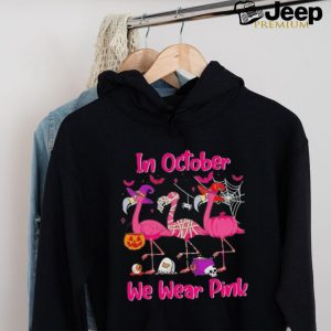 In We Wear P.I.N.K Flamingo Breast Cancer Awareness Shirt