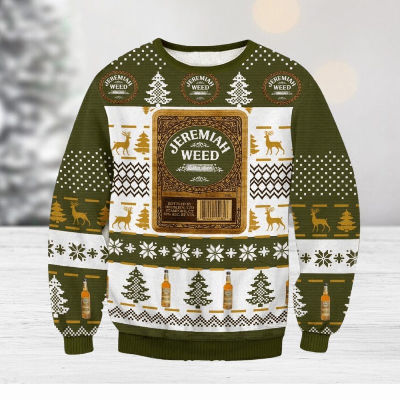 Jeremiah Weed Bourbon Knitting Pattern Ugly Christmas Sweater0