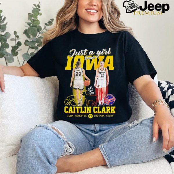 Just a girl from Iowa Caitlin Clark signature goat logo shirt