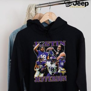 Justin Jefferson Retro Collage T Shirt