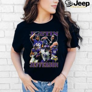 Justin Jefferson Retro Collage T Shirt