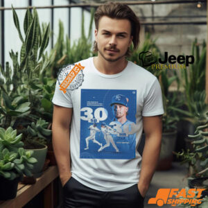 Kansas City Royals Bobby Witt Jr. First Shortstop In MLB History o Have Multiple Season With 30 SB 30 HR Poster t shirt