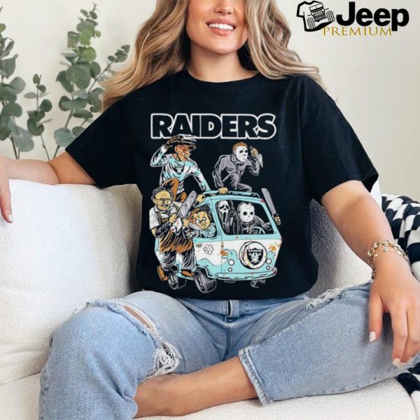 Las Vegas Raiders NFL Horror Characters Movie Hippie Halloween Shirt