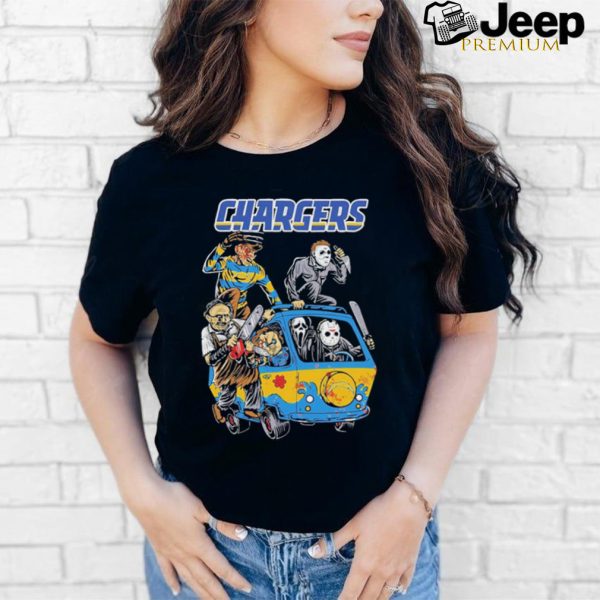 Los Angeles Chargers NFL Horror Characters Movie Hippie Halloween Shirt