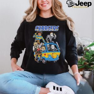 Los Angeles Chargers NFL Horror Characters Movie Hippie Halloween Shirt